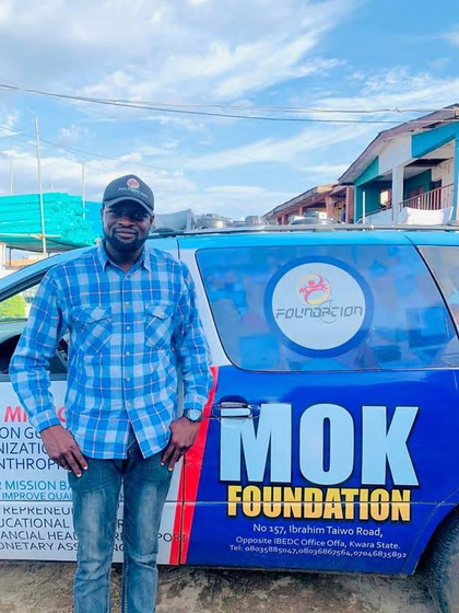 MOK Foundation branded vehicle