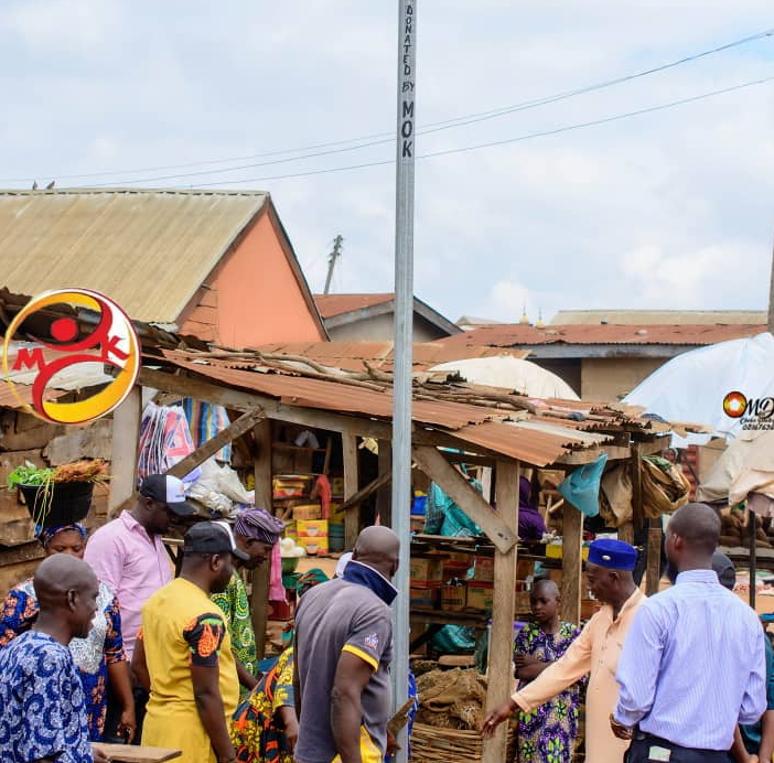 MOK Foundation Lights Up Owode Market Offa With Solar-Powered Street Lights
